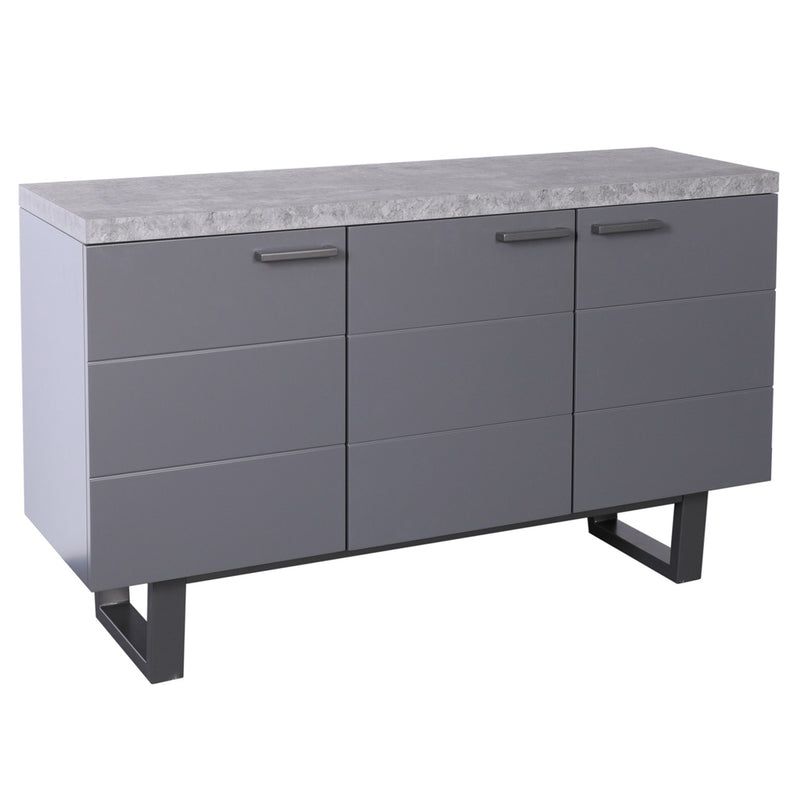 Foundry Stone Effect 3 Door Sideboard