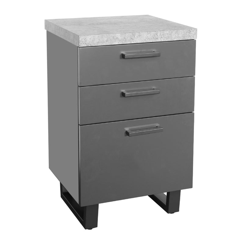 Foundry Stone Effect 3 Drawer Filing Cabinet