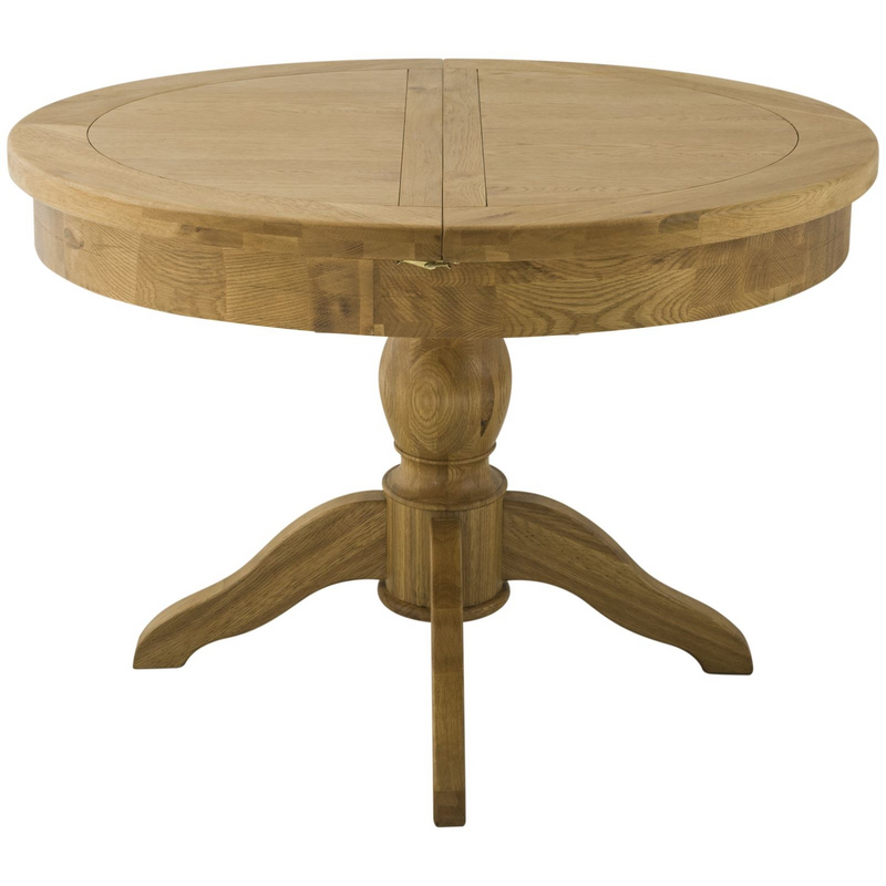 Canterbury Oak Round Butterfly Extending Table