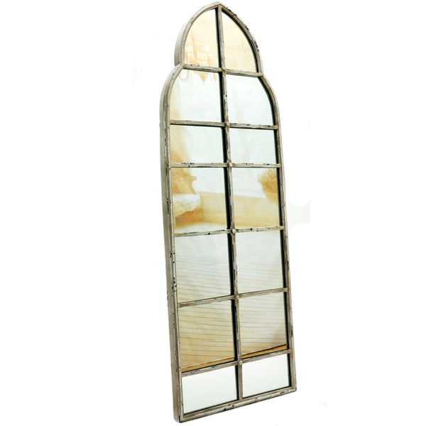 Rustic Arched Metal Wall Mirror