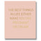 'The Best Things In Life' Metallic Detail Wall Plaque