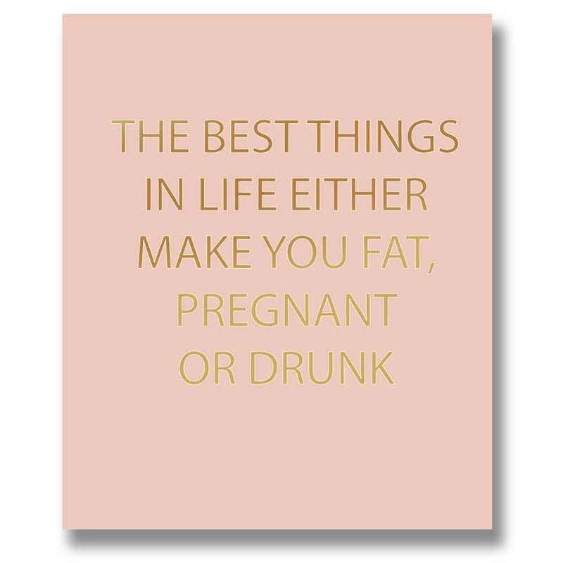 'The Best Things In Life' Metallic Detail Wall Plaque
