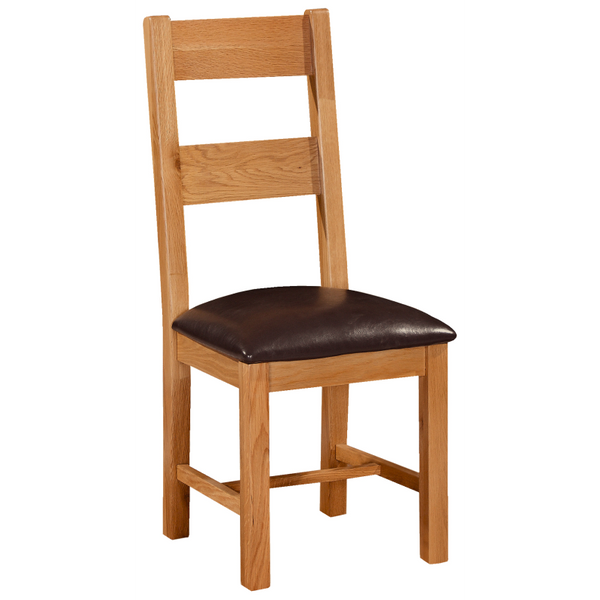 Waxed Oak Ladder Back Chair